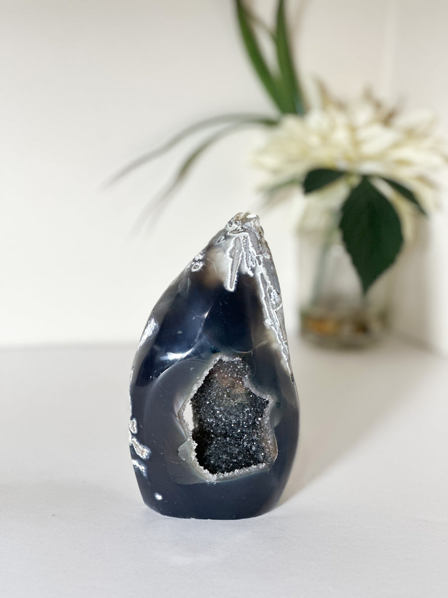 Sugar Druzy Agate Flame