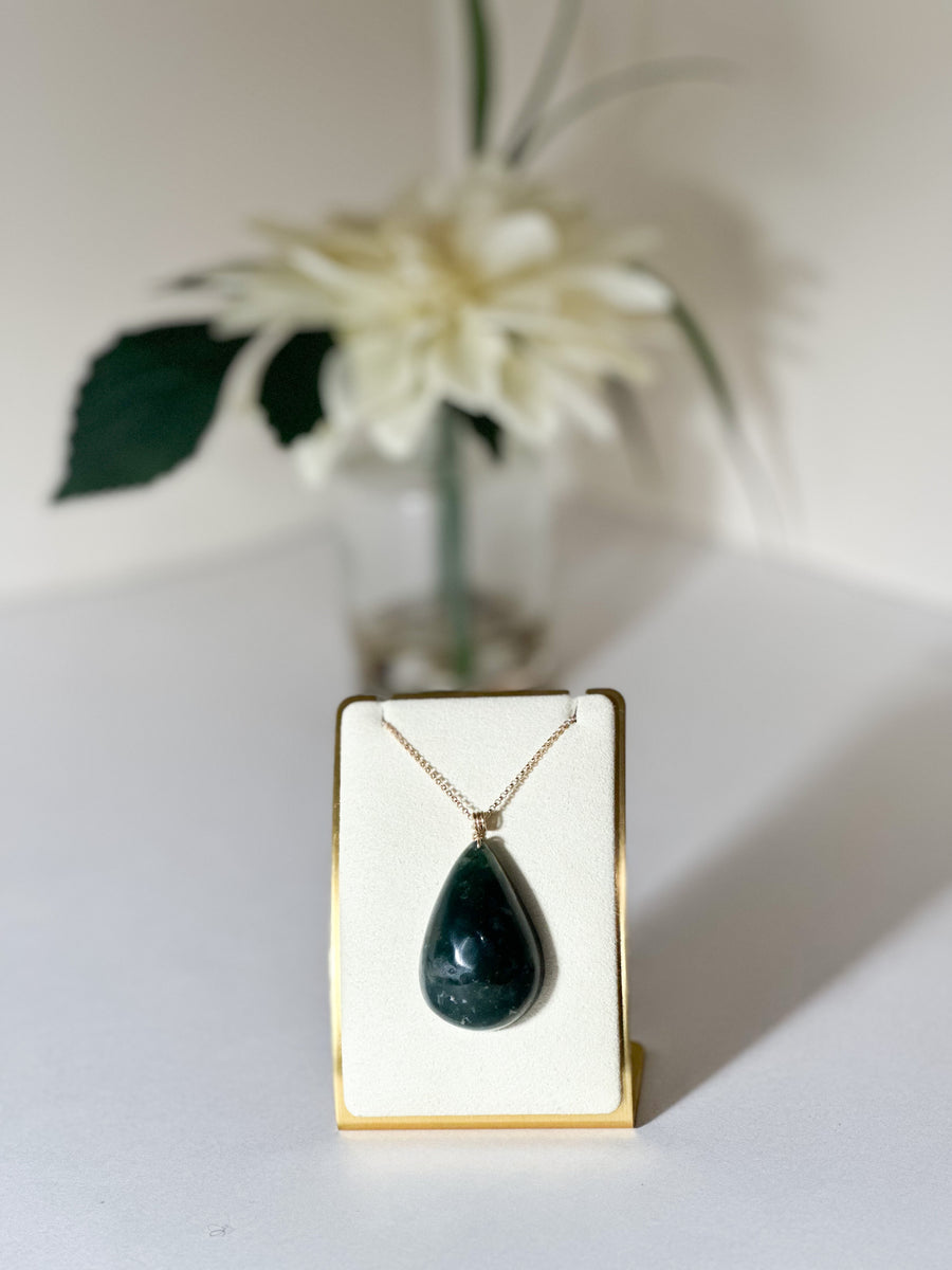 Green Moss Agate Necklace