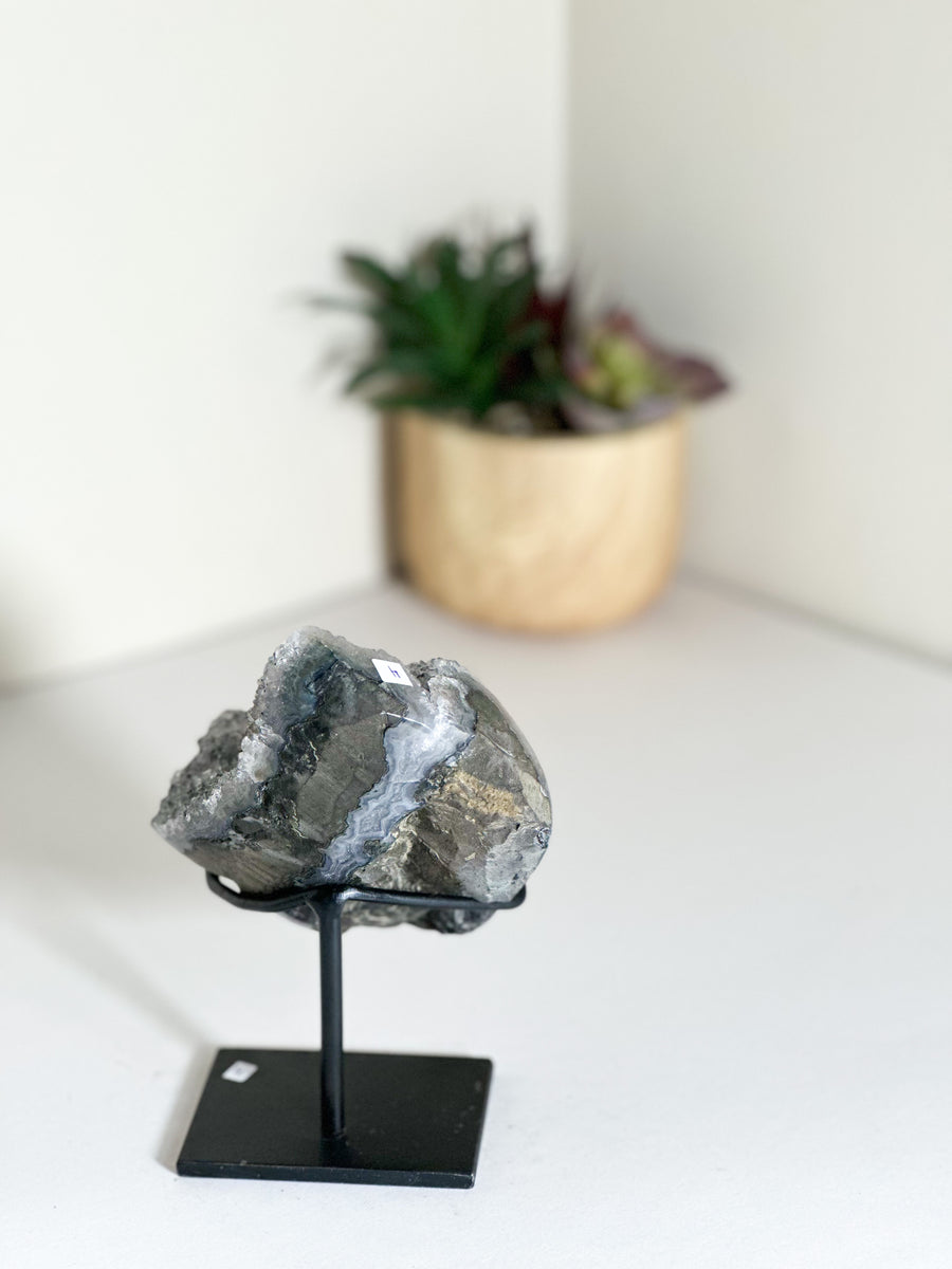 Grey Amethyst On Stand