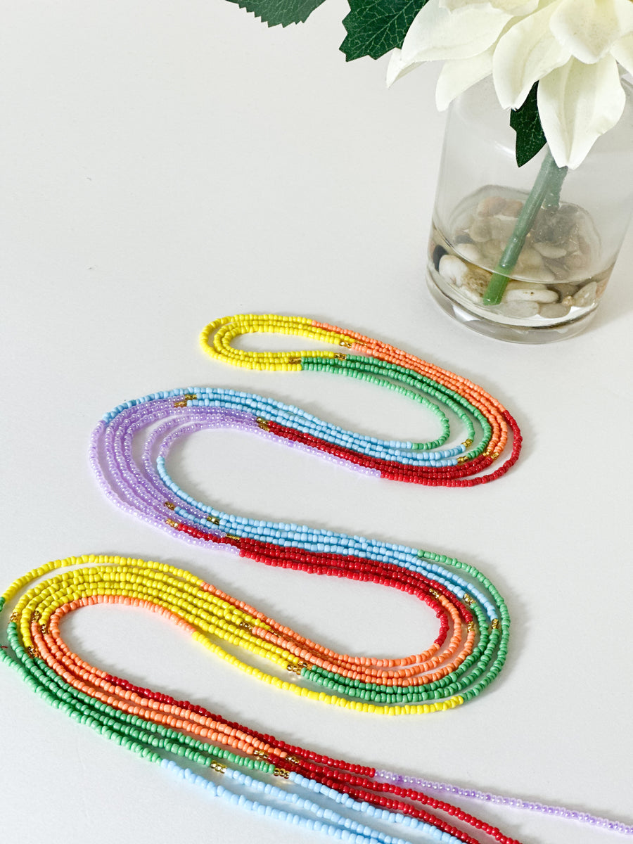 Authentic Multi-Colored Pride Waistbeads