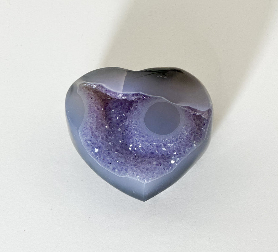 Druzy Agate Heart