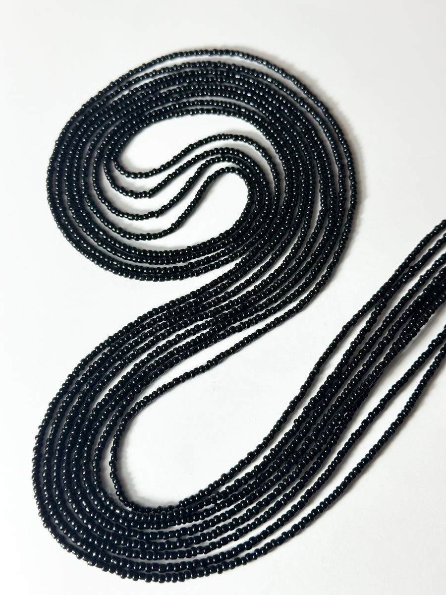 Authentic Tie On Black Waistbeads