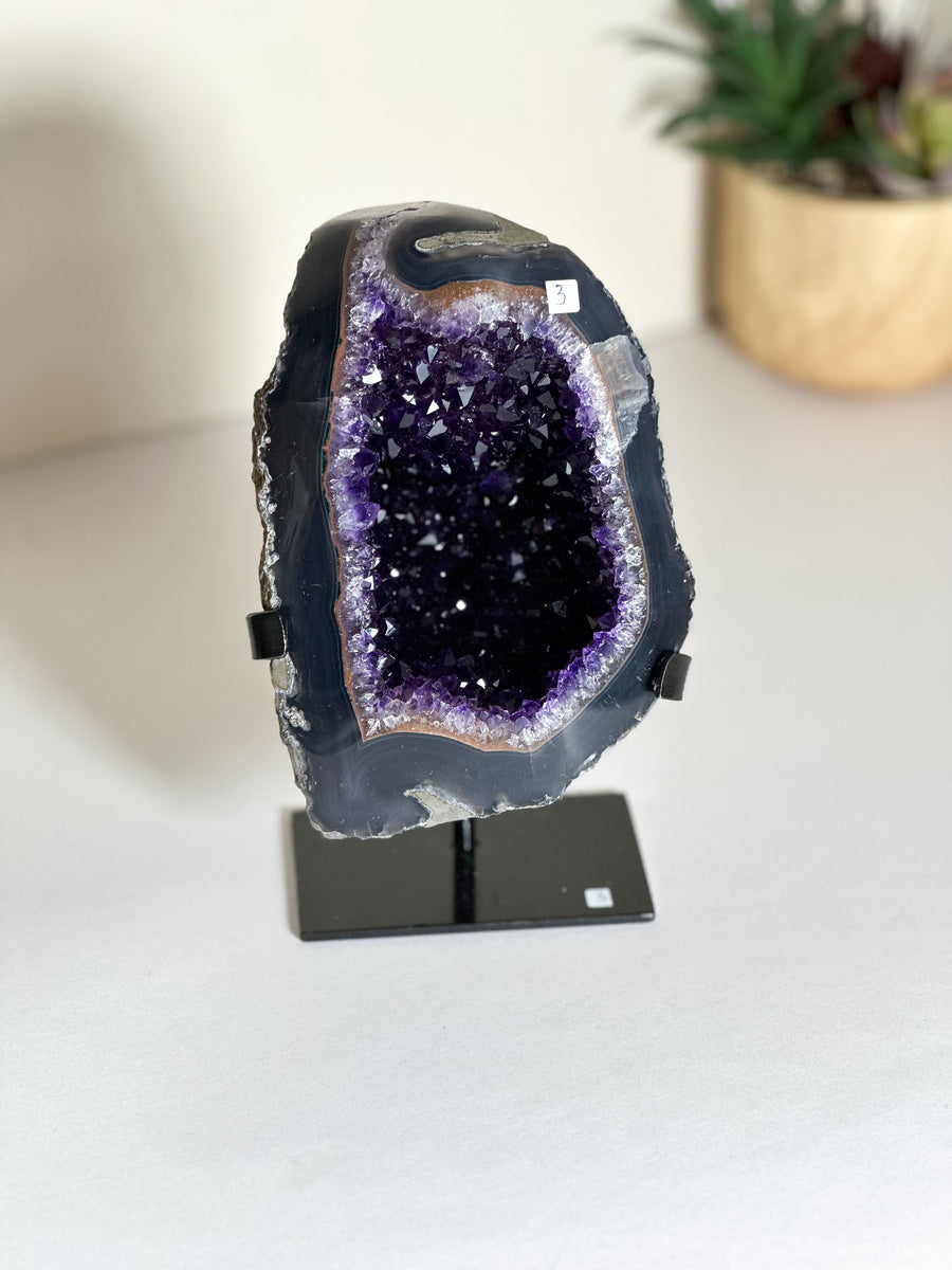 Vibrant Amethyst On Stand