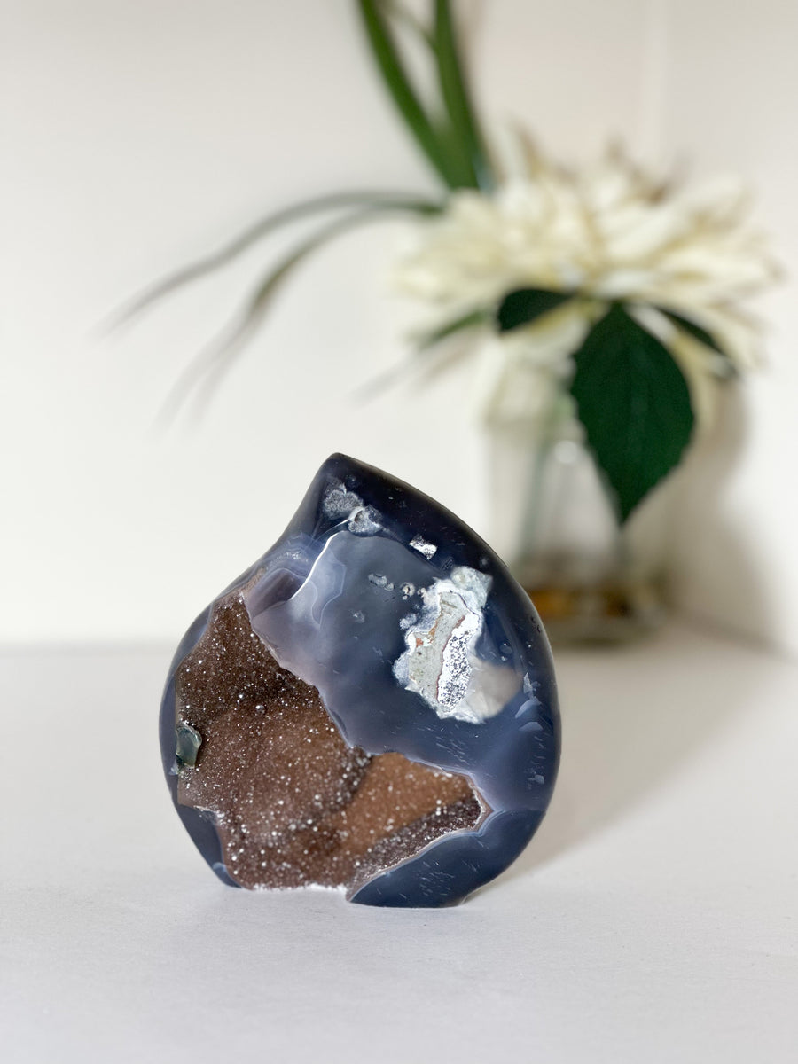 Druzy Agate Flame