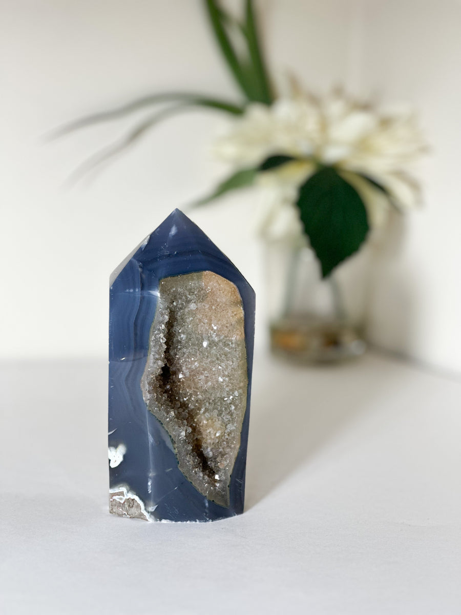 Druzy Agate Tower