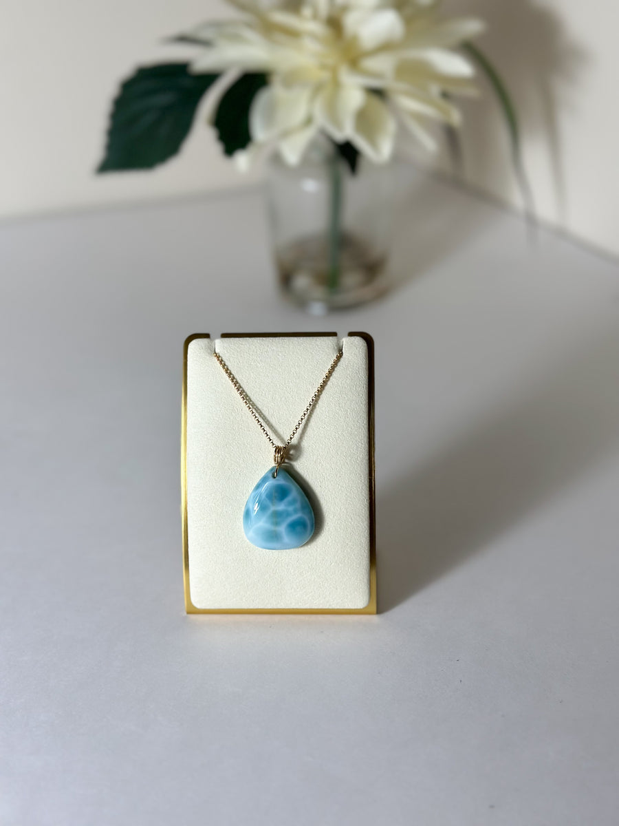 14K Gold Filled Larimar Necklace