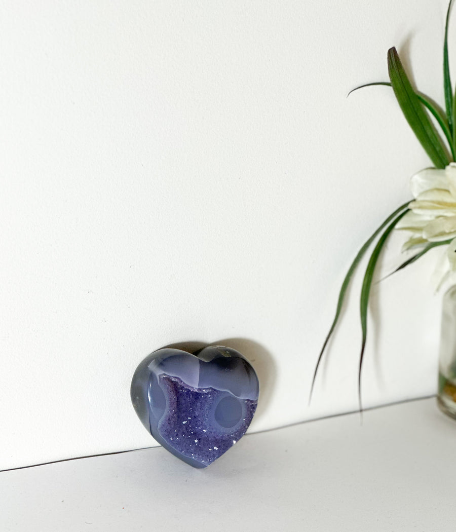 Druzy Agate Heart 