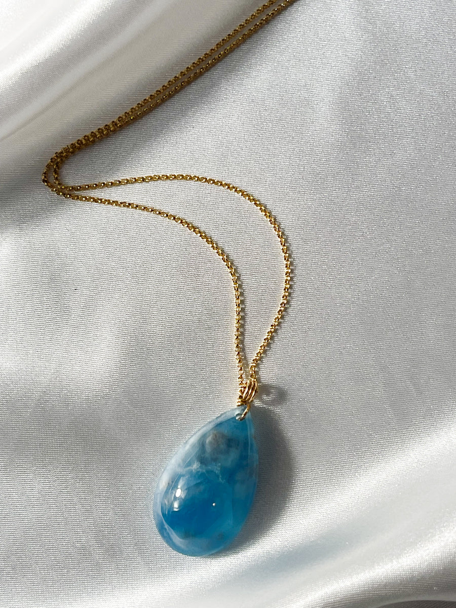 Sweet Aqua - 14k Gold Aquamarine Necklace