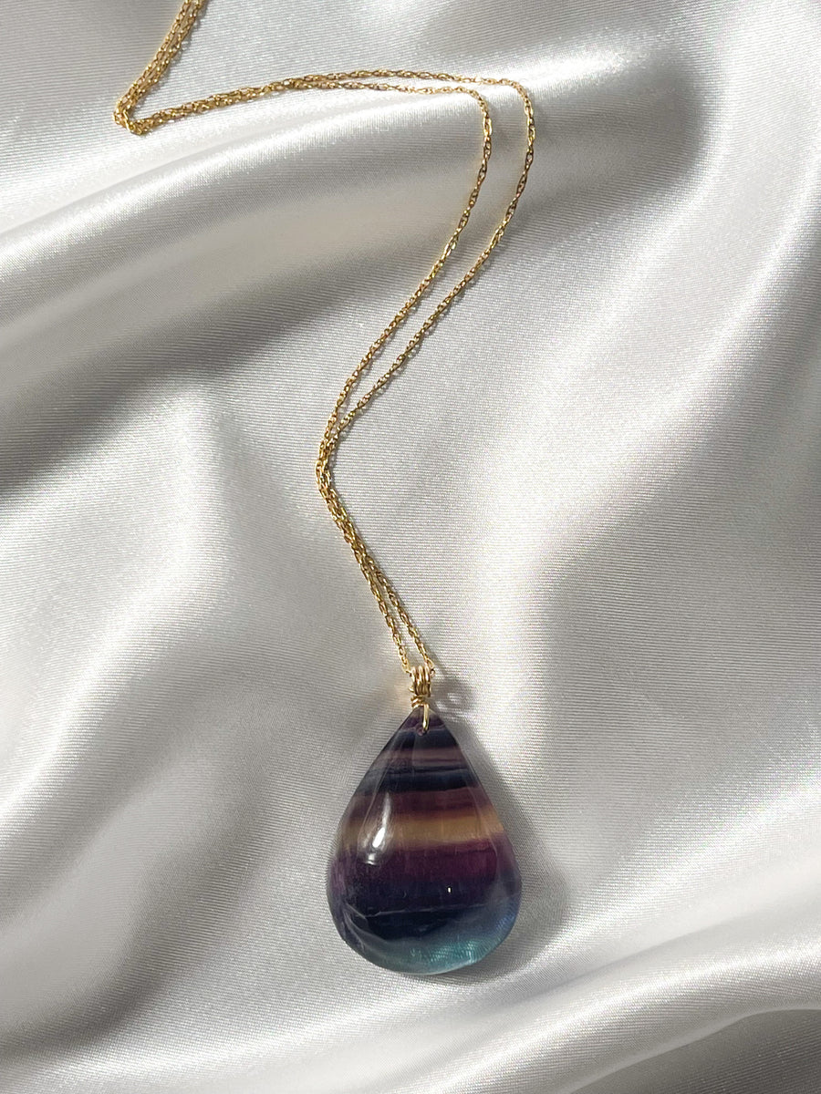 Flora - 14k Gold Fluorite Necklace